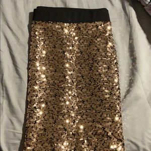 Gold sequin torrid skirt
